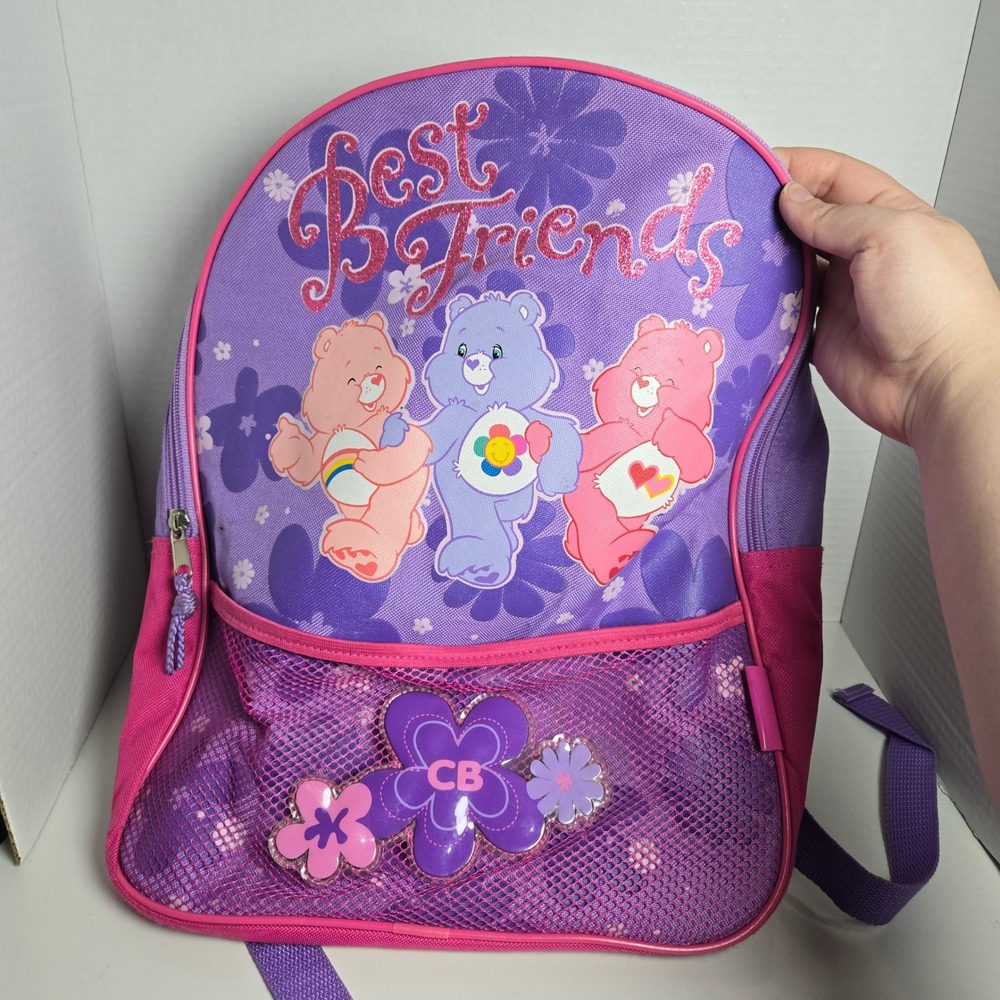 Care Bears Vintage 2005 Best Friends Backpack Purple Pink Fab Starpoint
